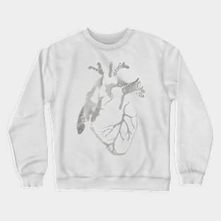 Anatomical grayscale heart Crewneck Sweatshirt